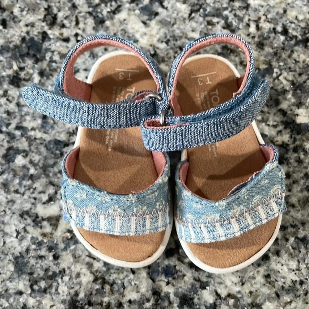 Toms Slub Denim Sandals